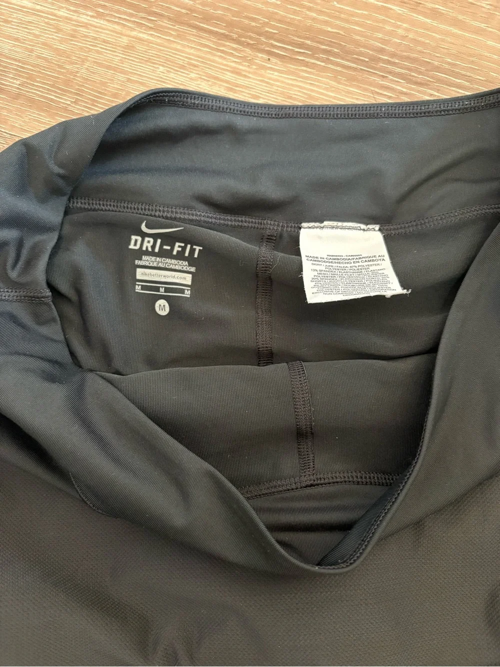 Nike Black Mini Skort with White Swoosh